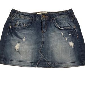 Maurices Distressed Jean Skirt Size 1/2